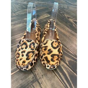 Antonio Melani Colbert Animal Print Leopard Flats Women 6 Preppy Mobwife Loafer